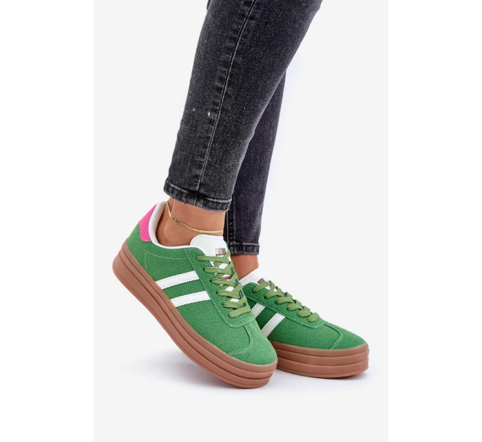 Dámské Tenisky Na Platformě Zelené model 21680457 - Boto