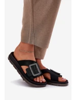 Dámské Pantofle S Přezkou Černé model 21695857 - Zaxy Dámské Pantofle S Přezkou Černé model 21695857 - Zaxy