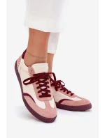 Dámské Kožené Tenisky model 21703133 Béžové - Zazoo