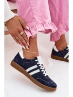 model 22026489 Semišové Nízké Dámské Tenisky Tmavě Modré - Zazoo