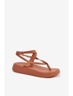 Dámské sandály na platformě Camel model 22038420 - Boto