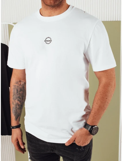 Pánské bílé tričko s potiskem Dstreet RX5457