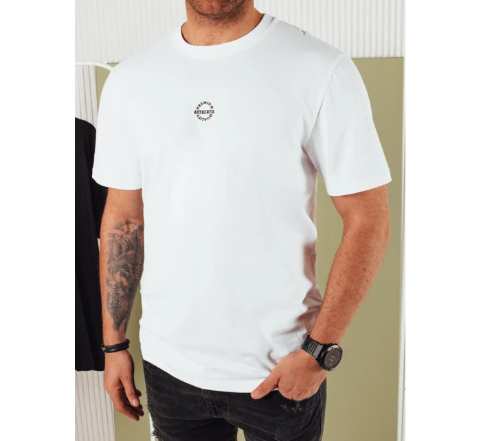 Pánské bílé tričko s potiskem Dstreet RX5457