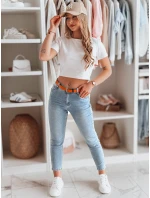 Dámské džínové kalhoty slim fit blue model 21985403 - Dstreet