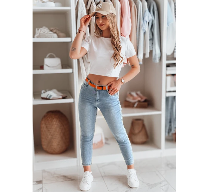 Dámské džínové kalhoty slim fit blue model 21985403 - Dstreet