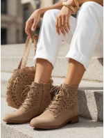 Dámské velbloudí ažurové boty FashionStreet ZY1348