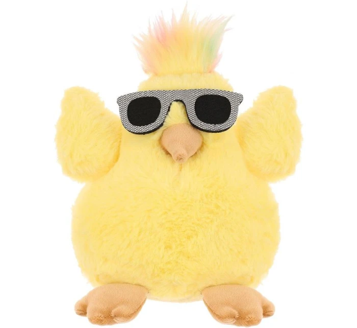 KUŘE SE SKLENICEMI 19CM JARNÍ DEKORACE