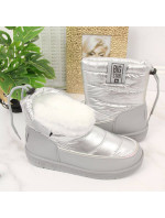 Big Star W II274118 stříbrné zateplené sněhové boty
