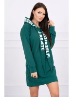 Oversize šaty s kapucí tmavě zelené Oversize šaty s kapucí tmavě zelené