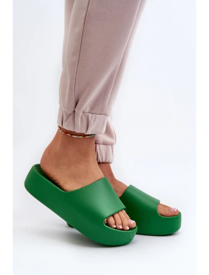 Dámské žabky na tlusté podrážce béžové Oreithano