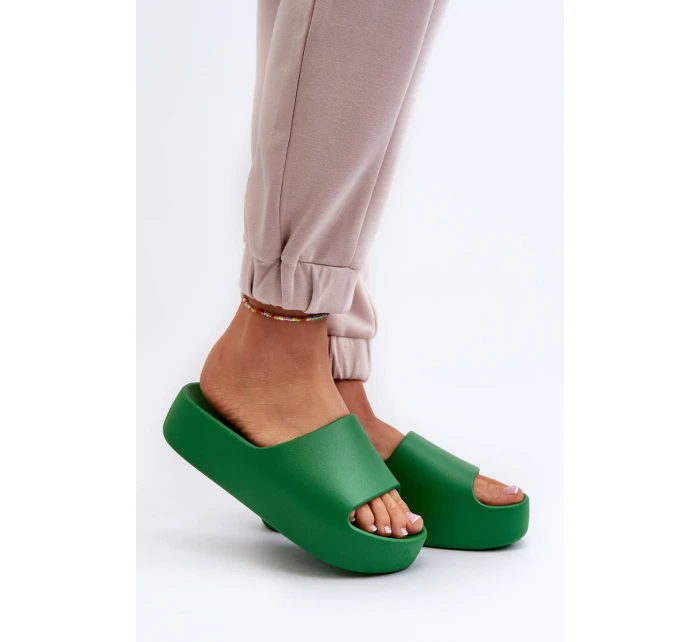 Dámské žabky na tlusté podrážce béžové Oreithano