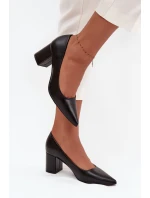 Lodičky na jehlovém podpatku se  černé model 21711473 - Boto