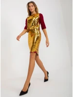 Spódnica LK SD model 21127108 bordowy - FPrice Spódnica LK SD model 21127108 bordowy - FPrice