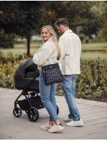 Dámská crossbody kabelka na kočárek Vuch Amma Flowers Black Dámská crossbody kabelka na kočárek Vuch Amma Flowers Black