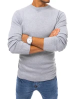 Pánský světle šedý svetr FashionStreet WX1715 Pánský světle šedý svetr FashionStreet WX1715