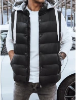 Pánská vesta s kapucí černá Dstreet TX3936z Pánská vesta s kapucí černá Dstreet TX3936z