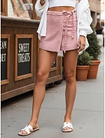 Dámská džínová sukně-šortky růžová FashionStreet SY0496