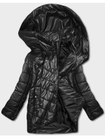 Černá dámská bunda s asymetrickým zipem model 18026010 - S'WEST
