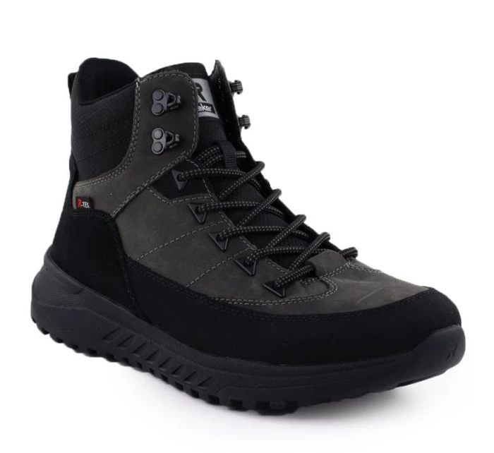 Šedé pánské kožené nepromokavé tenisky model 21906044 - Rieker