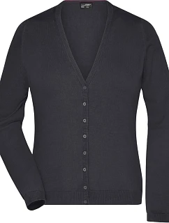 JN 660 Dámský pletený cardigan s výstřihem do V model 22487972 black - Daiber