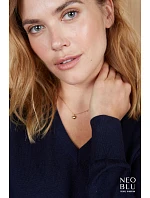 Women Dámský svetr s výstřihem do V deep black model 22500686 - NEOBLU Women Dámský svetr s výstřihem do V deep black model 22500686 - NEOBLU