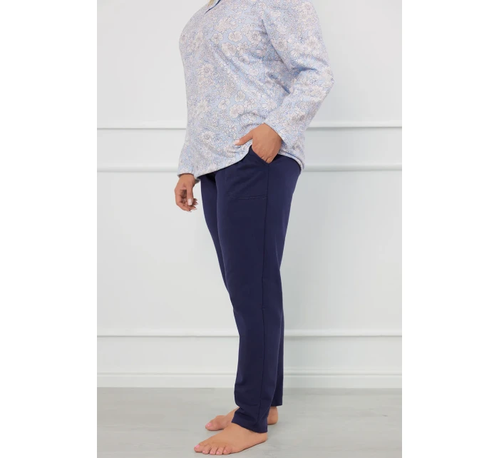 Italská móda Jovita long sp barva:print/blue Italská móda Jovita long sp barva:print/blue