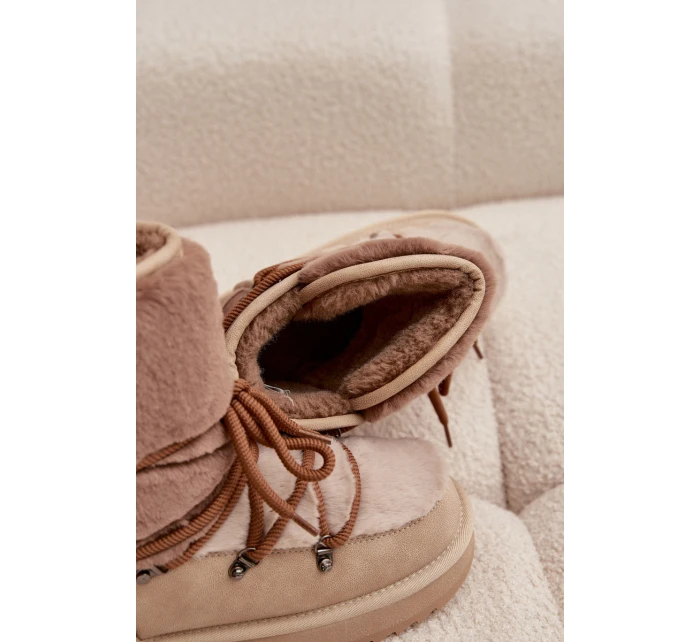 Dámské sněhule s kožíškem  Béžové model 21714047 - D.Franklin