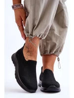 Dámské textilní nazouvací tenisky černé Adiora Dámské textilní nazouvací tenisky černé Adiora