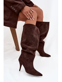 Kozačky na podpatku model 219853 Step in style