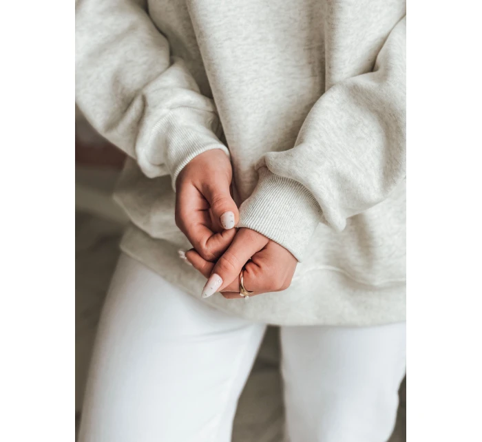 Dámská oversize mikina se srdcem SERDUCHOVA šedá FashionStreet BY1440