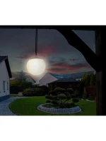 SOLÁRNÍ LAMPA PLASTOVÁ KOULE ZÁVĚSNÁ 20CM