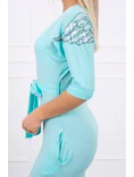 Šaty s křídly na ramenou mátové Šaty s křídly na ramenou mátové