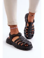 Dámské pěnové sandály římské černé Gasaria Dámské pěnové sandály římské černé Gasaria