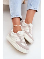 Dámské Tenisky Na Platformě Béžové model 21688256 - Boto Dámské Tenisky Na Platformě Béžové model 21688256 - Boto