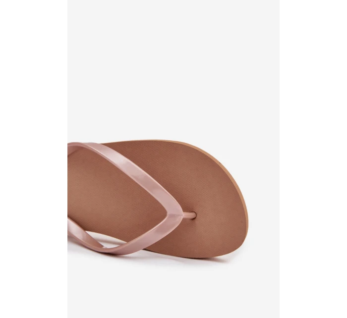 Dámské Japonské Pantofle Světle Hnědé 4FMM00FFLIF018-82S Dámské Japonské Pantofle Světle Hnědé 4FMM00FFLIF018-82S