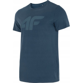 Pánské tričko 4F H4L22-TSM353 modré denim