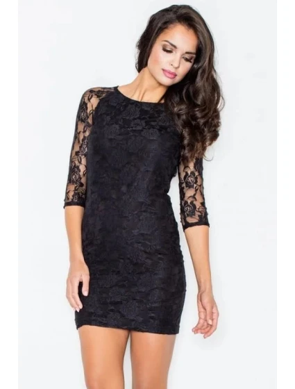 Dámské šaty M076 černé - FIGL Dámské šaty M076 černé - FIGL