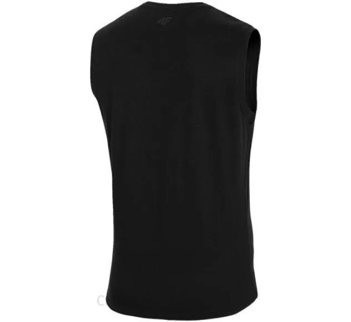 Pánské tričko bez rukávu H4L21-TSM029 20S Černá - 4F