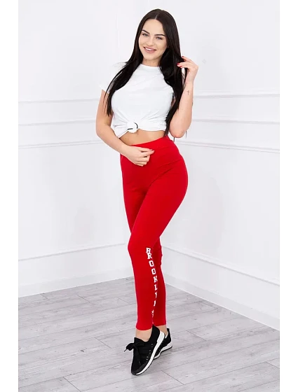 Dámské legíny model 19776617 Červená - Kesi
