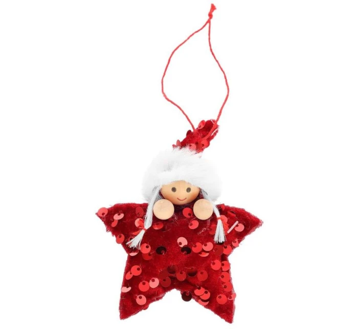 SADA PŘÍVĚSKŮ 3 KS HVĚZDIČKY PRO PANENKY FLITRY ČERVENÁ