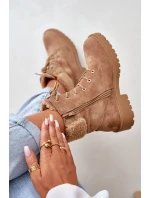 Dámské pracovní boty na zip hnědé model 21667411 - Boto Dámské pracovní boty na zip hnědé model 21667411 - Boto