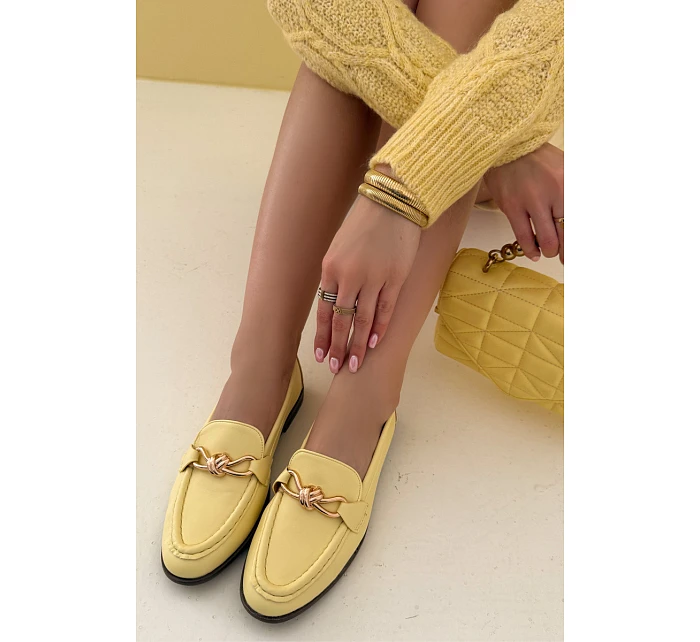 Dámské mokasíny s ozdobným detailem Žluté Rosynne Dámské mokasíny s ozdobným detailem Žluté Rosynne