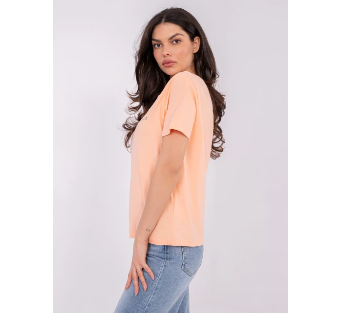 T shirt model 21821386 brzoskwiniowy - FPrice T shirt model 21821386 brzoskwiniowy - FPrice