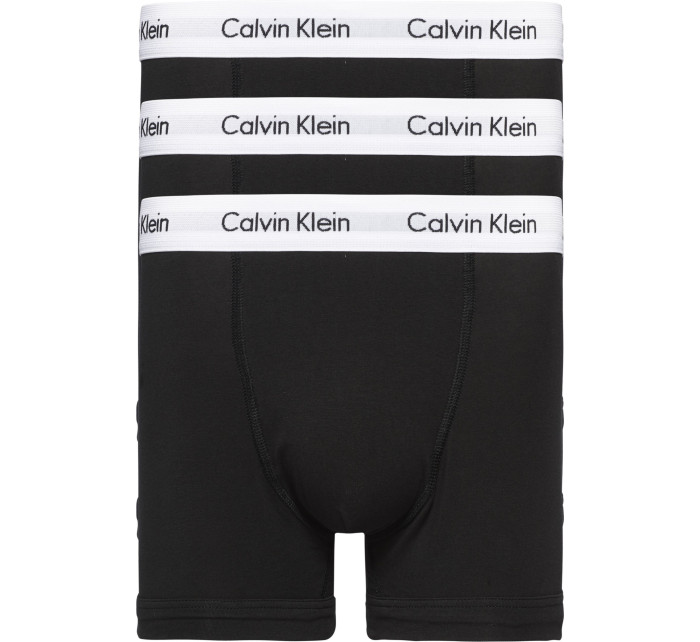 Pánské trenky Plus Size 3 Pack Trunks Cotton Stretch 000NB2665AAOR černá - Calvin Klein