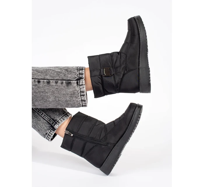 Klasické černé sněhule dámské platforma Klasické černé sněhule dámské platforma