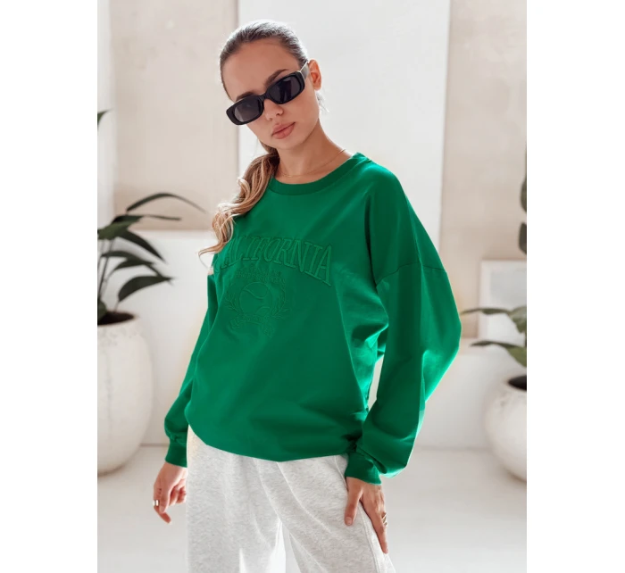 Dámská mikina CALIFORNIA DREAM zelená FashionStreet BY1196