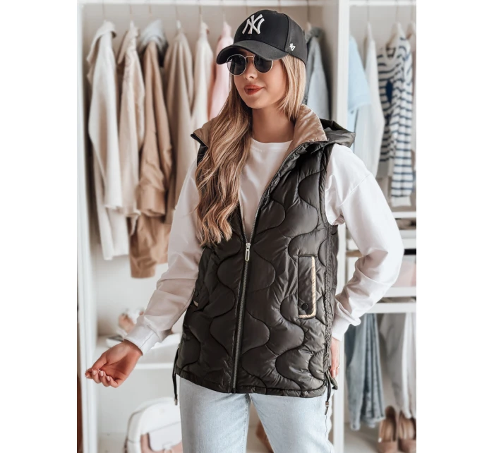 Dámská přechodná prošívaná vesta VESOLITA černá FashionStreet TY4881