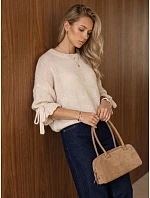 Sweter damski oversize ecru FashionStreet MY2568