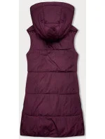 Vypasovaná dámská vesta ve vínové bordó barvě model 18934709 - J.STYLE Vypasovaná dámská vesta ve vínové bordó barvě model 18934709 - J.STYLE