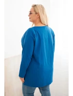 Dámská blůza Plus Size s lodičkovým výstřihem model 21399841 - K-Fashion Dámská blůza Plus Size s lodičkovým výstřihem model 21399841 - K-Fashion